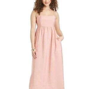 A New Day Pink Sleeveless Square Neck Maxi Sundress